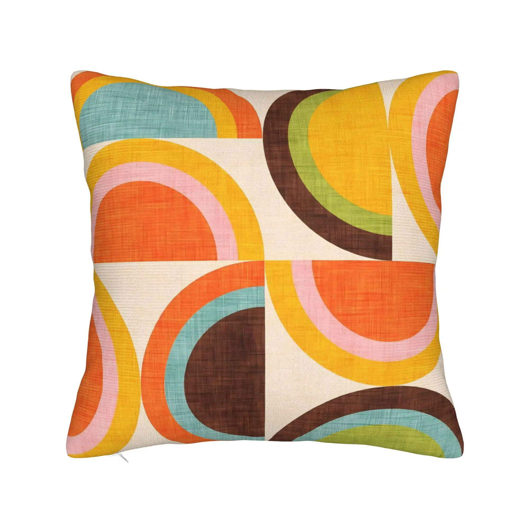 70S Semi Rainbow Pearl Mid Century Modern Geometry Ins Style Cartoon Animal Pillows Cover - Soft And Cute Doll Cushion - Double Sided Print for Dormitory Or Sofa Decoration