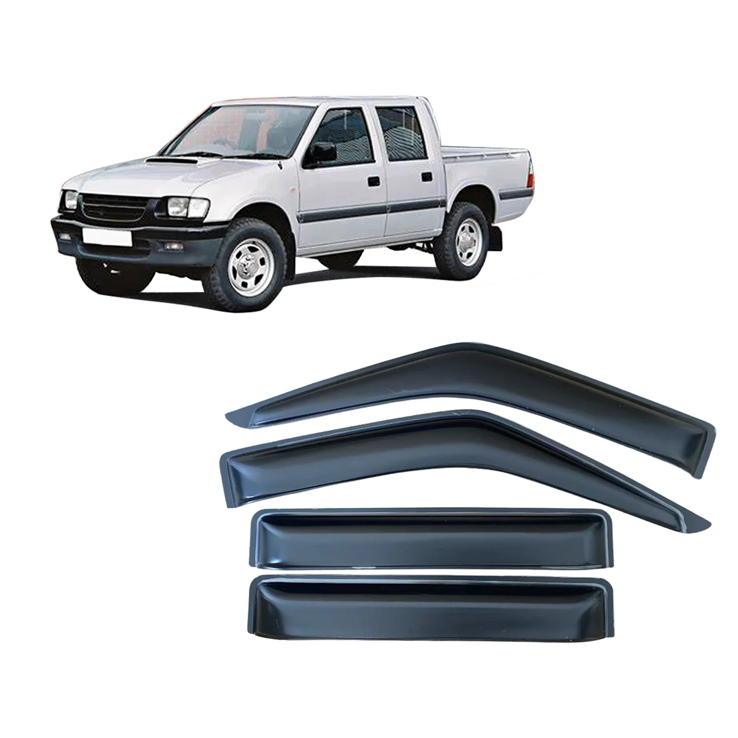 

Для ISUZU PICKUP 1988-1993 CREW CAB PICKUP оконный козырек дождевик боковой вентиляционный дефлектор защита от атмосферных воздействий наружное крепление