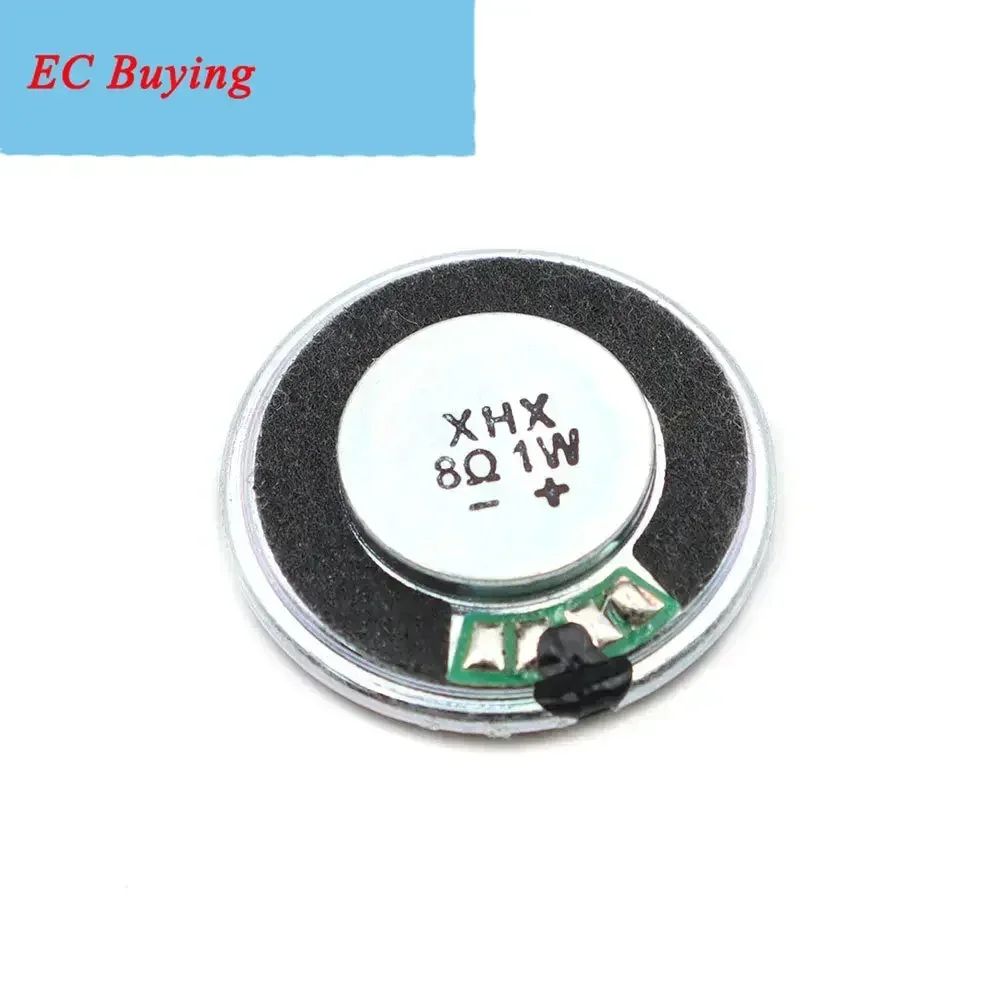 2 Buah 26MM 8 Ohm 1 Watt Bagian Pengganti Speaker Keras 26*5.3MM 8Ohm 1W Loudpeaker Casing Besi Magnet Internal 26 MM Tanduk