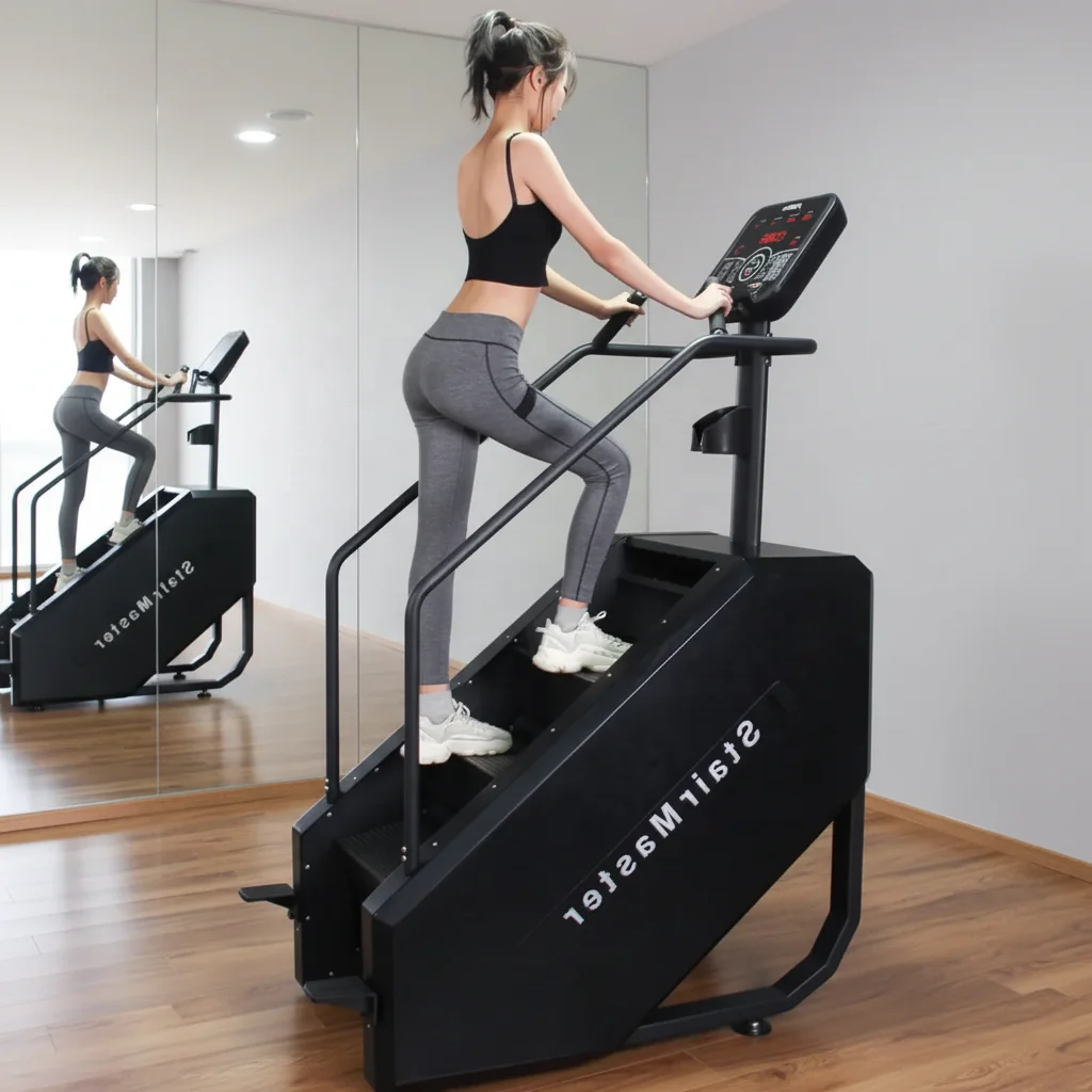 Luxury Steel Material Aerobic Fitness Equipment Electric Intelligent Staircase Master Stepper Machine Commercial Use