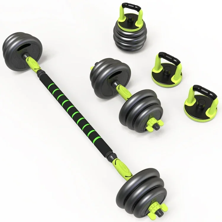 10kg 15kgGym Home Equipment Plastic Dumbbell Barbell Adjustable cement dumbbells