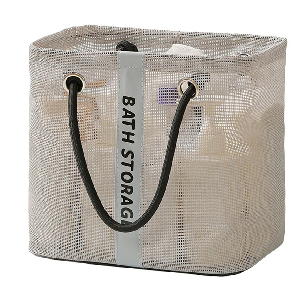 

Travel Mesh Toiletry Storage Bag with Foldable Design Large Capacity for Shower Essentials Lightweight and Easy to Carry