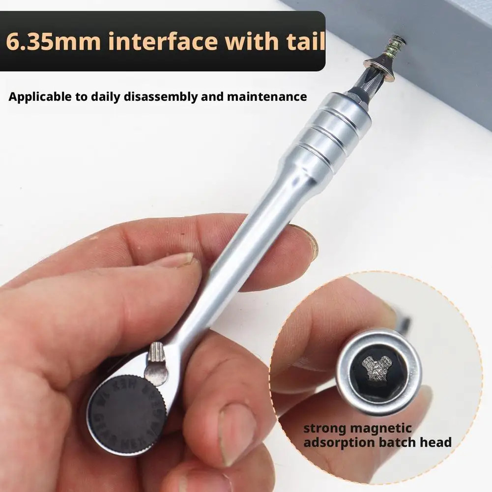 

Mini Ratchet with Drill Socket Small Repair and Installation Tools for Daily Maintenance Bicycle Tools Car Tools K5I1