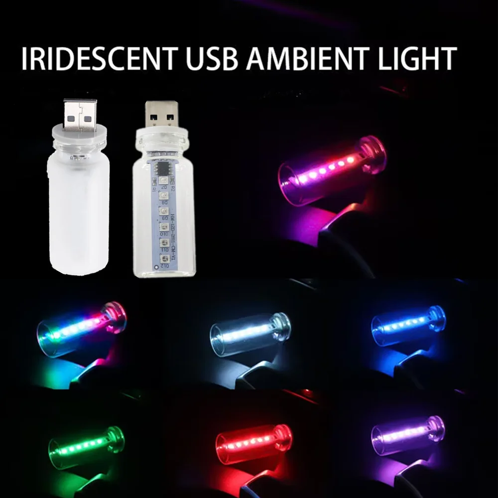 

Colorful Mini Touch Night Light lighting USB Plug Lamp Car Reading Lamp Bulb Portable LED Atmosphere Light Decoration Accessorie