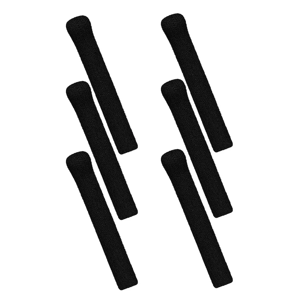 

3 Pairs Black Anti-slip Glasses Temple Sleeves Soft Knitted Ear Grips Sunglasses Arm Covers Protectors Elastic Retainers Guard
