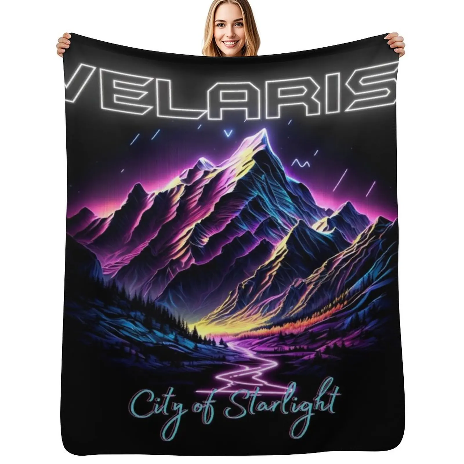 

Velaris City of Starlight Throw Blanket Soft Bedroom Blanket for Night Sleeping