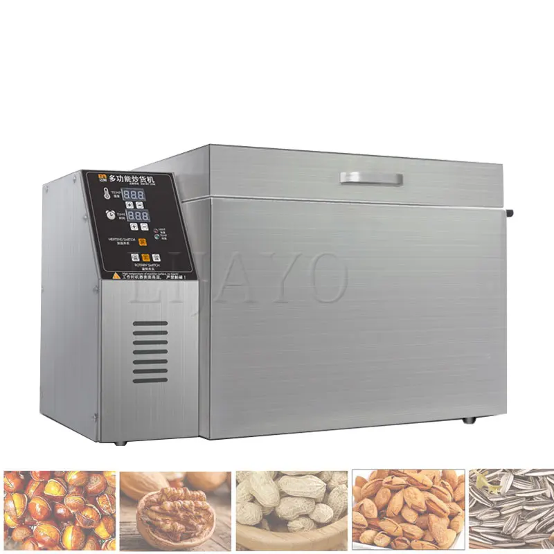 Stainless Steel Electric 2500W Nut Roaster Chestnut Coffee Bean Peanut Molen Seed Fry Fruit Walnut Roasting Machine