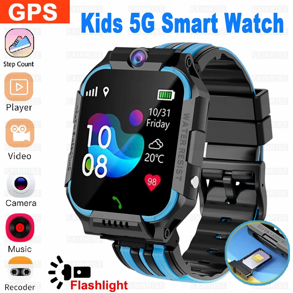 Kids 5G SmartWatch SOS GPS Location SIM Card Call Child SmartWatch Girl Boy Camera Waterproof Watch 2025 Gift Hot New For Xiaomi