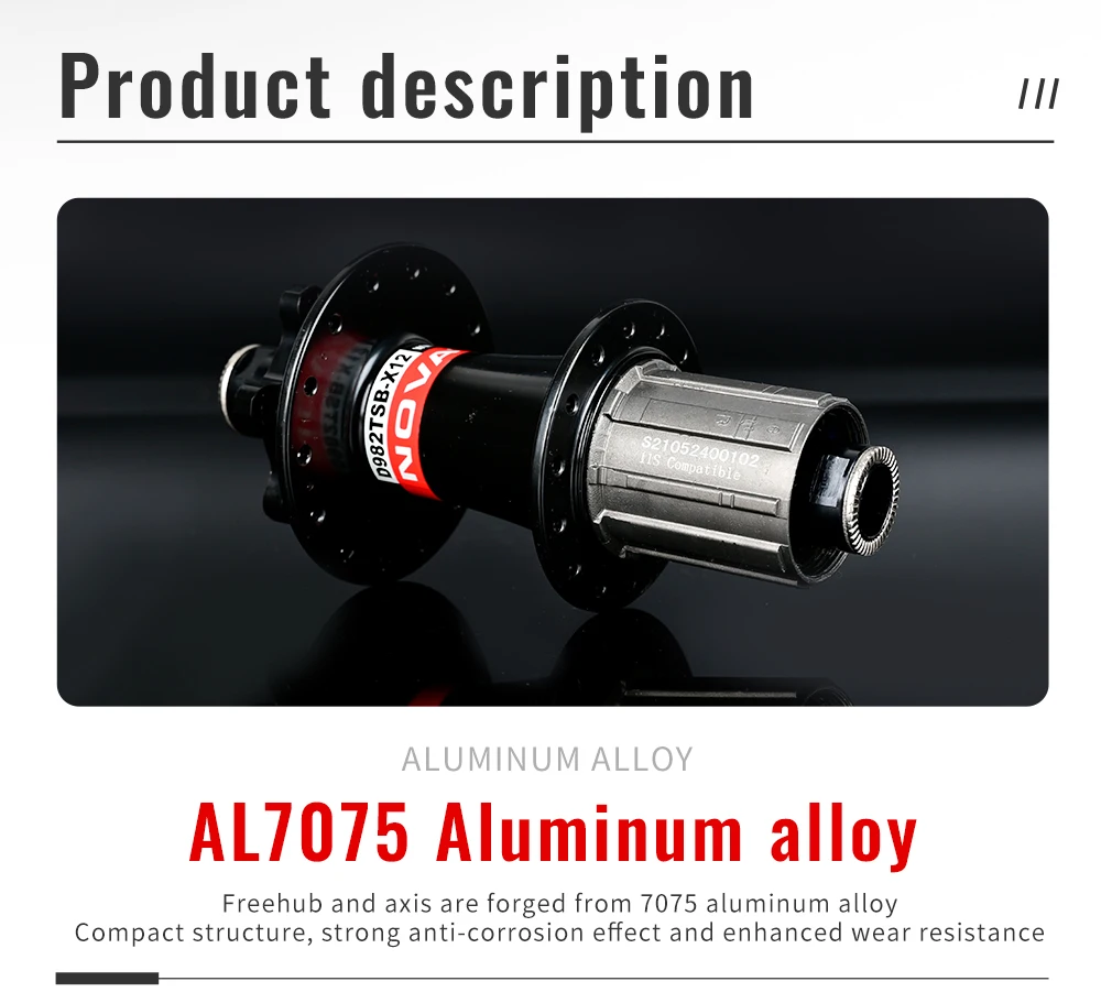 NOVATEC D981SB-12 D982SB-12 100 x12MM 142x12MM 28 löcher Vorne und Hinten Rennrad Disc Bremse lager Fahrrad Hub Für HG 8 9 10 11S – Detail 17