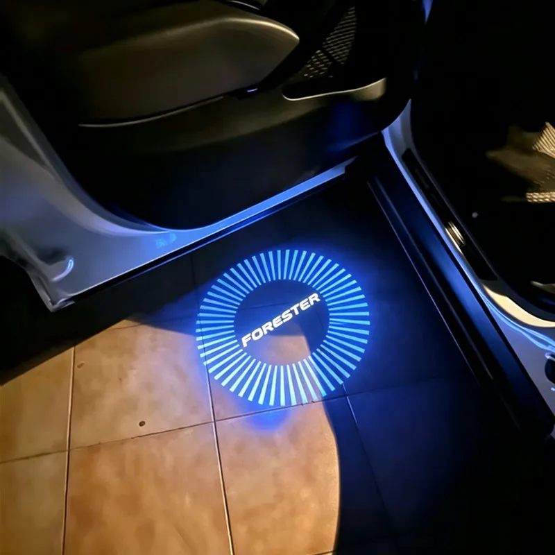 2PCS For Subaru Forester SG SH SJ SK 2013-2024 LED Car Interior Door Welcome Warning Light