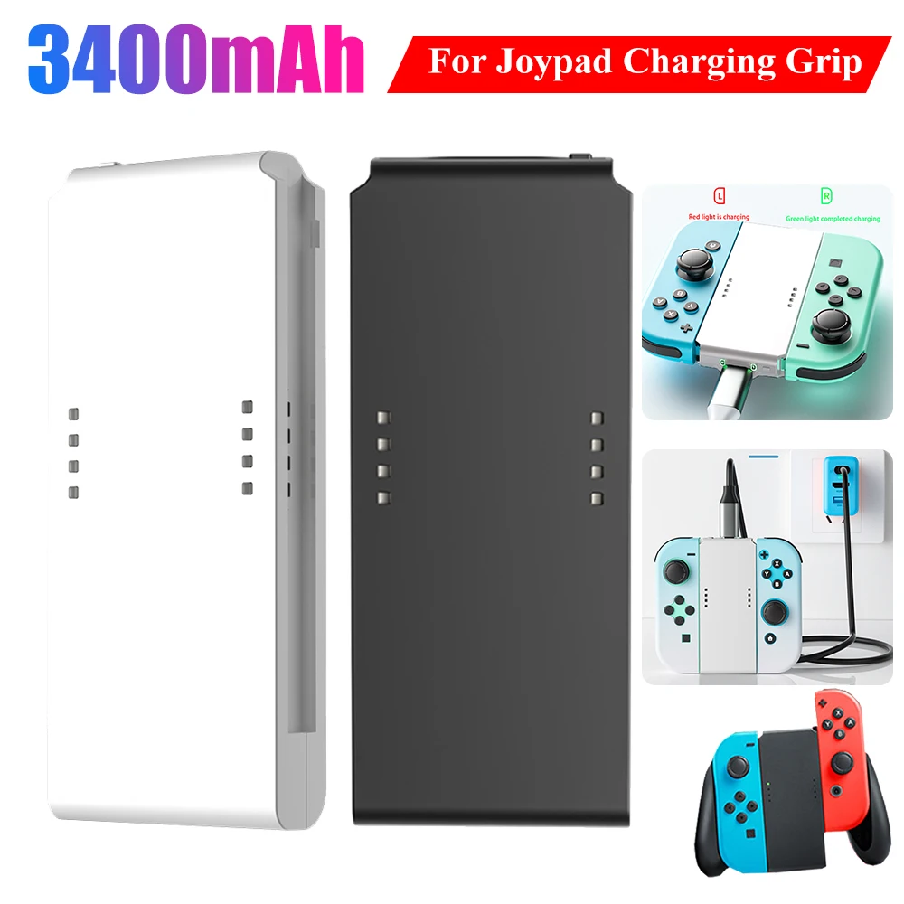 Para Joypad agarre de carga con indicador de carga controlador de base de carga en forma de rectángulo estación de carga para Switch Joy-Con