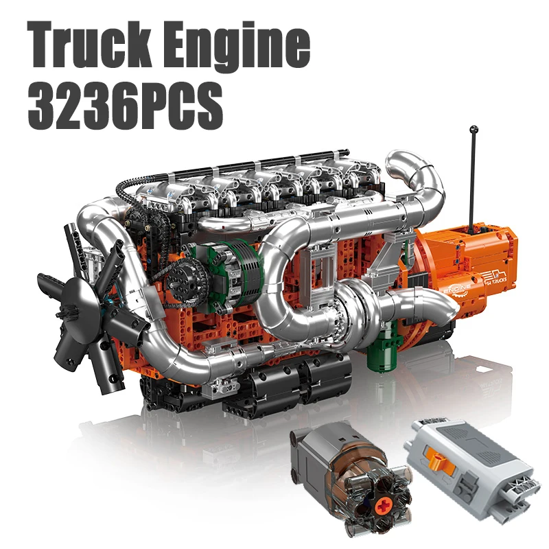 

3236 шт., строительные блоки двигателя Trcuk, модель, имитация коробки передач в сборе, кирпичи из мелких частиц, развивающие игрушки, идеальные праздничные подарки
