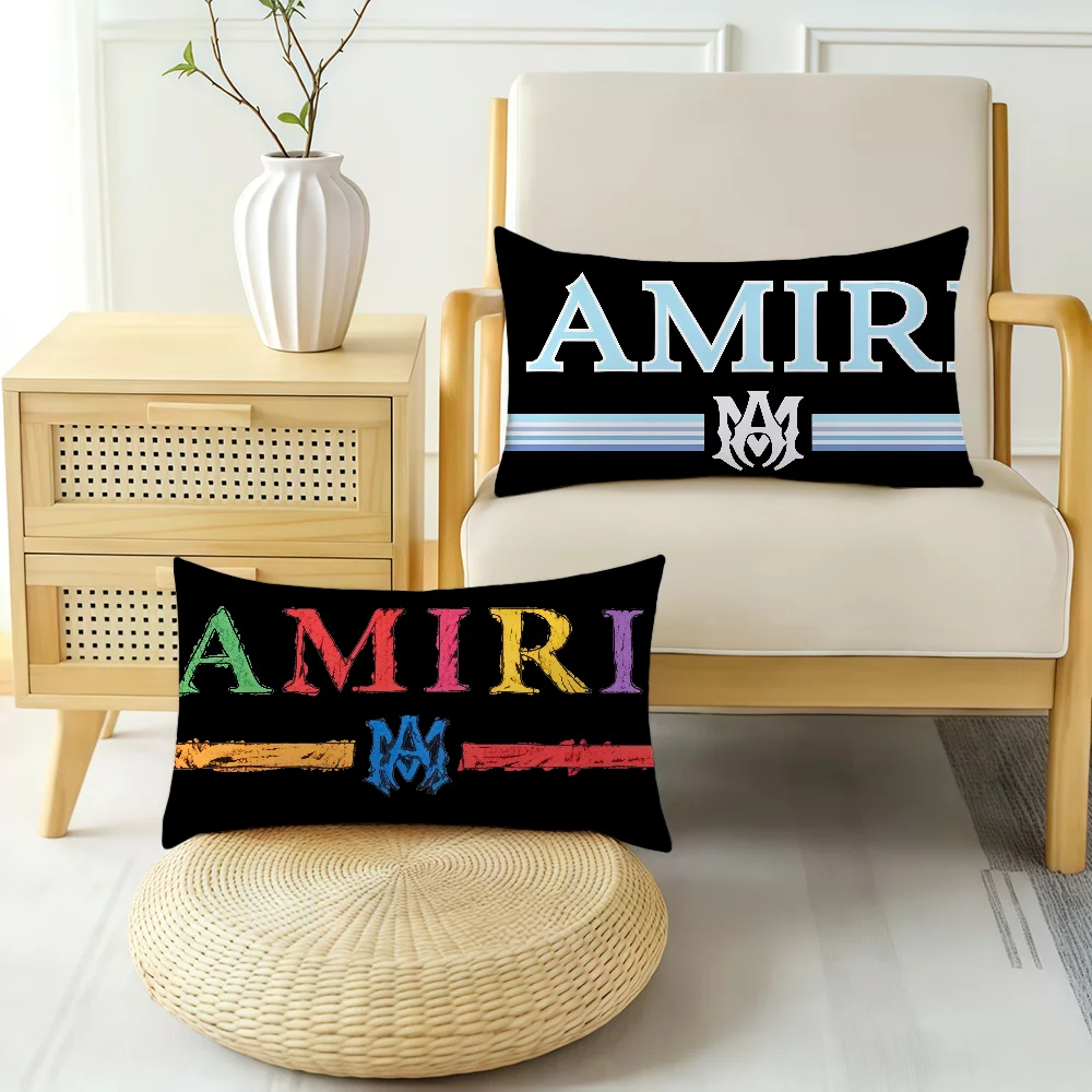 Fashion A-AMIRI-ES Logo Cool Cushion Cover Hit Product Home Sofa Living Room Double-sided Soft Decorative Pillow Cover