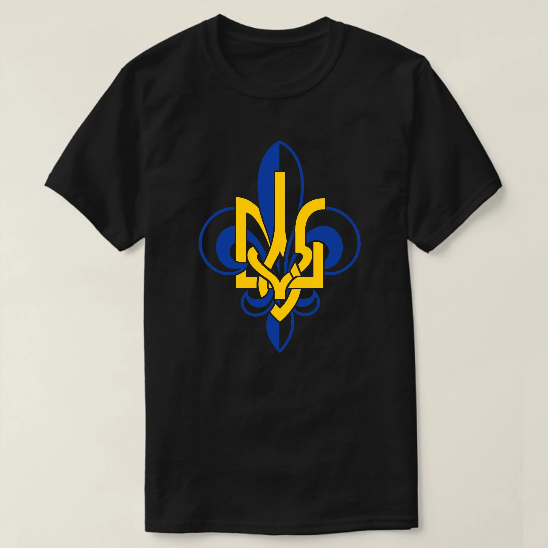 Novel Ukrainian Trident Badge T Shirt. High Quality Cotton, Large Sizes, Breathable Top, Loose Casual T-shirt S-3XL