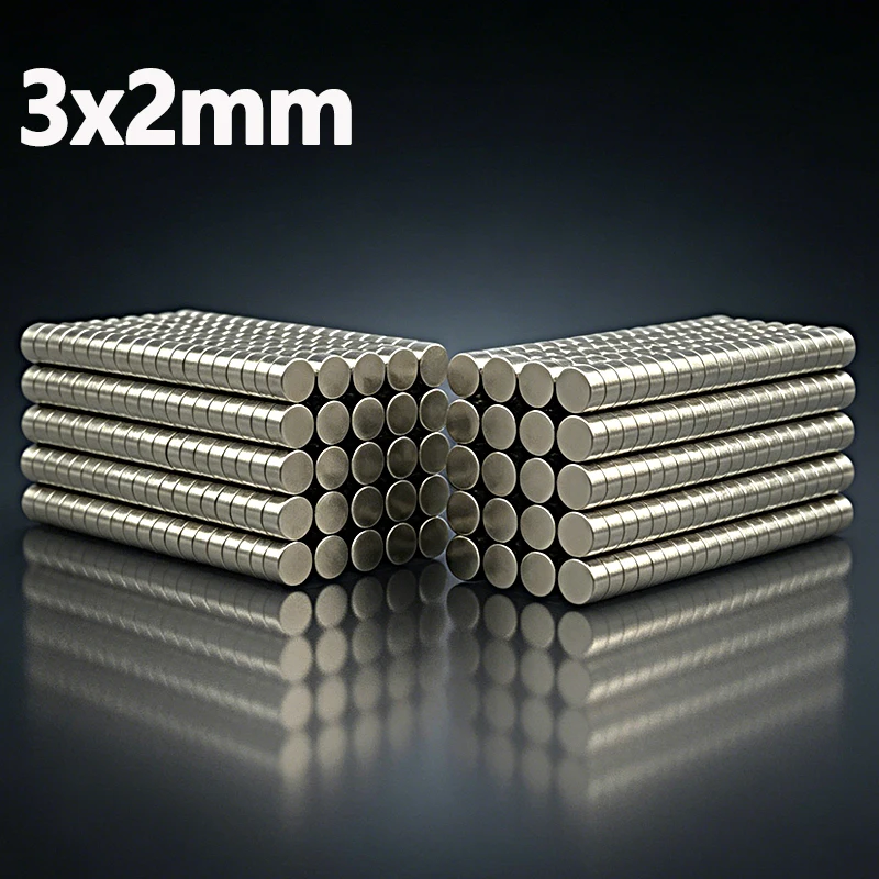 3x2mm Magnet N35 NdfeB Small Round Shape Neodymium Magnet Permanent Magnetic Imanes 3*2mm Accessory 50-2000pcs Fridge Craft Diy