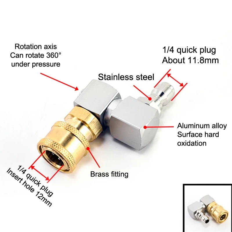 360 Degree Rotate Universally Applicable Easy DIY Pneumatic Air Tool Accessories for Home Repair And Automotive Use