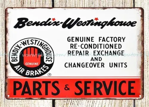 Bendix-Westinghouse Parts Service metal tin sign nostalgic metal decor