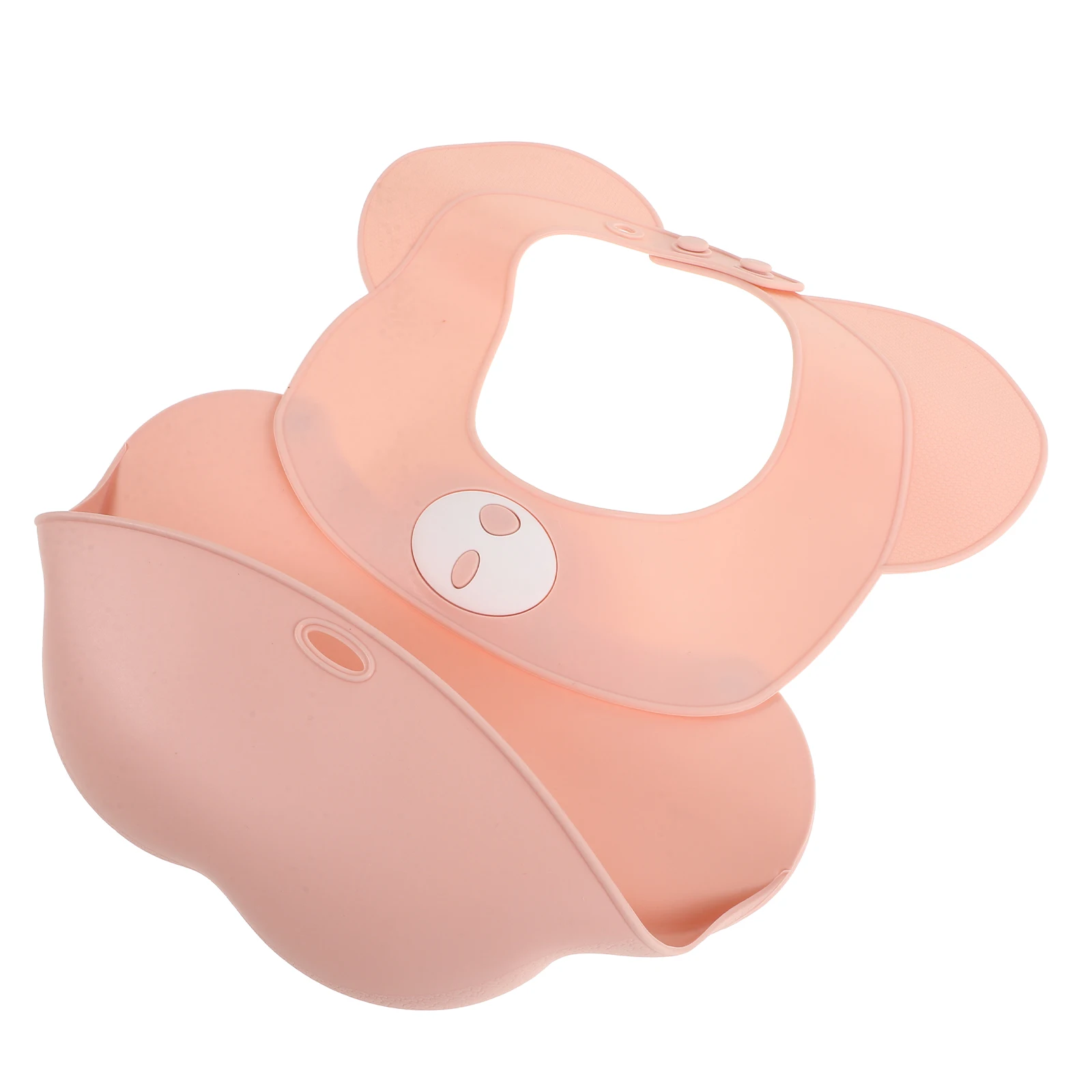 

Baby Food Bib Silicone Waterproof Pink Child Feeding Bibs for Girls Toddler Drool Bibs Easy Clean Soft Comfortable Adjustable