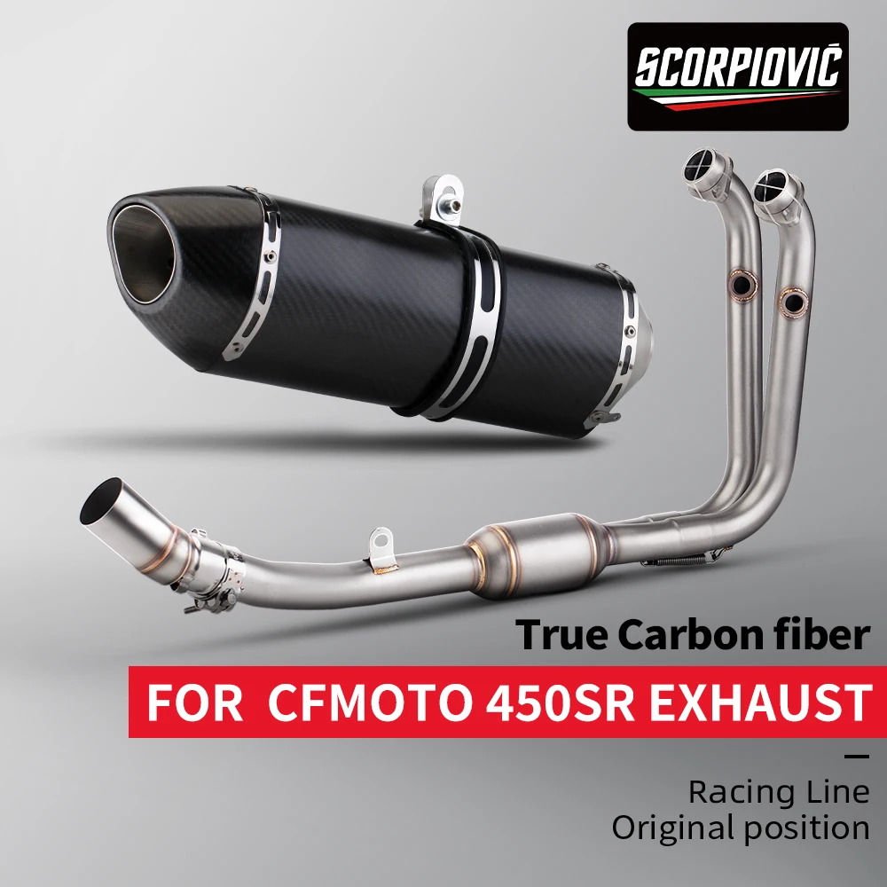 

Front Pipe Connection Pipe Connect Original Complete Motorcycle Exhaust System For CFMOTO CF450SR 450SR System Escape 51MM