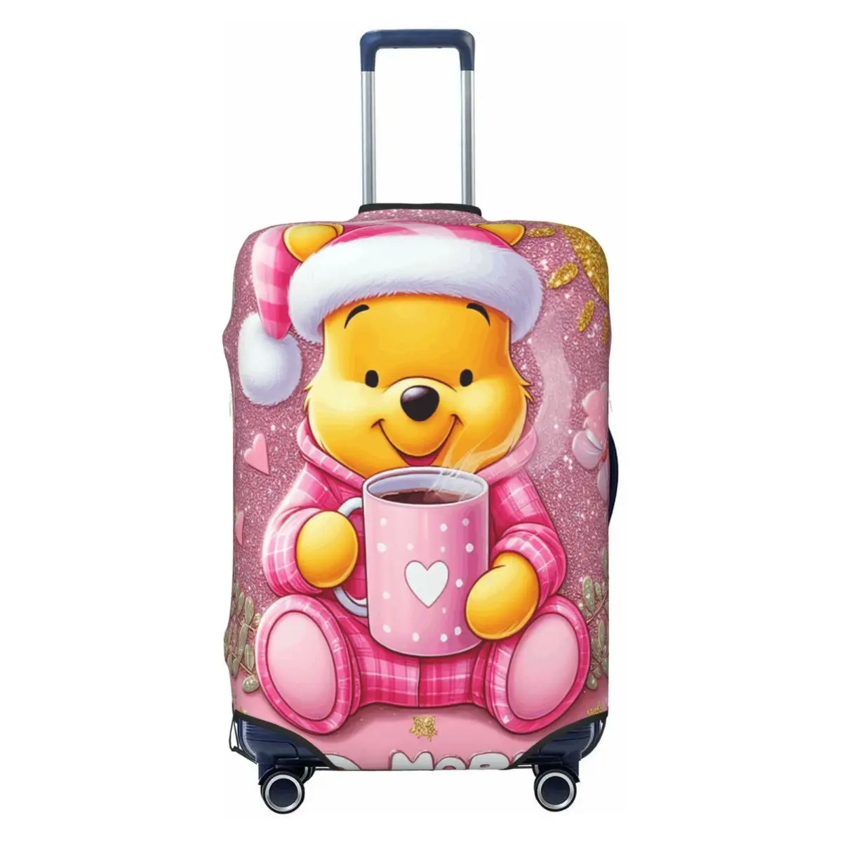 

Good Morning Winnie The Pooh Suitcase Cover Dust Proof Cute Bear Luggage Protective Covers for 18-32 inch