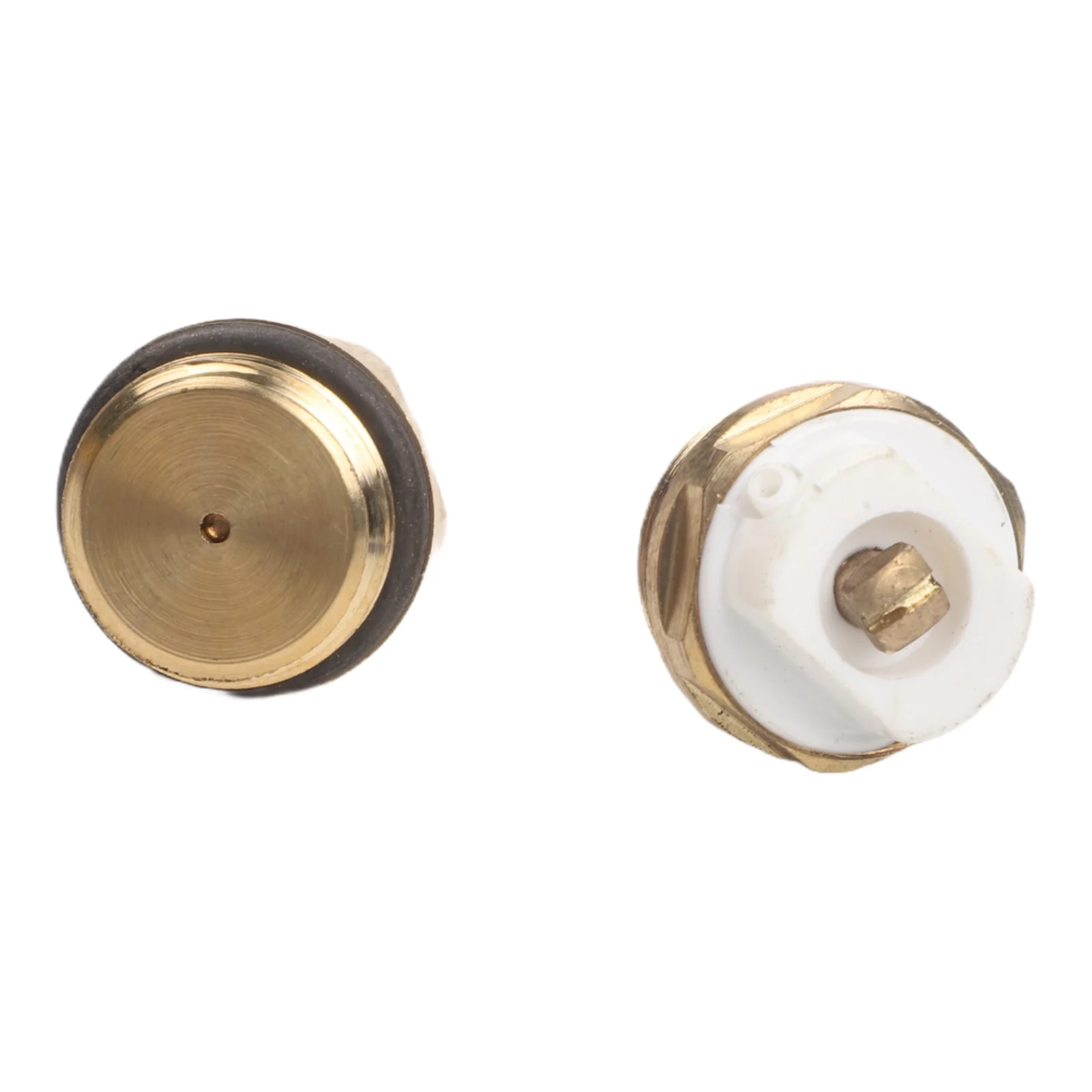 Radiator Air Vent Valve Kit 6 Pieces 1/2 Inch Brass Drain Valves with Key for Quick Air Release and System Bleeding