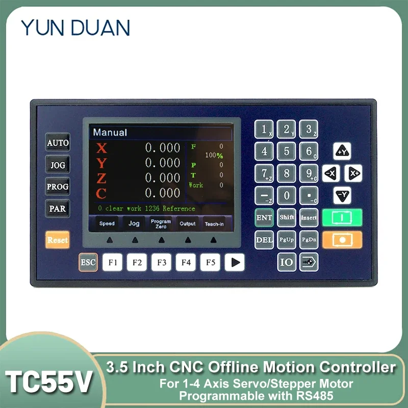 cnc offline motion controller servo stepper motor 14 eixo controlador programavel rs485 tc55v roteador de gravacao usb 01