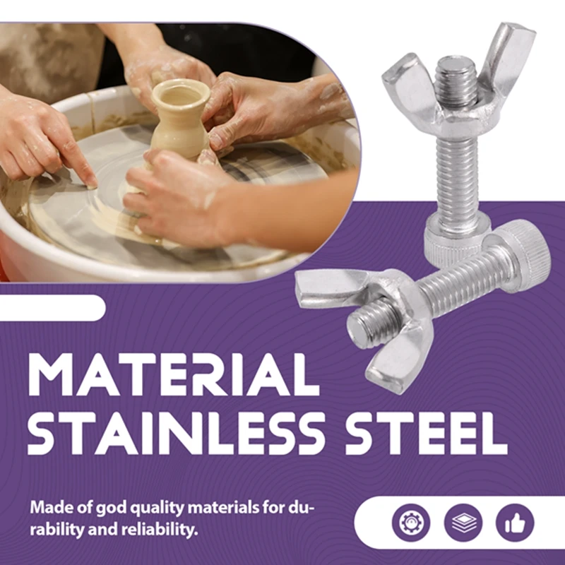 أداة العجلة 10 مجموعات من دبابيس الخفافيش الفخارية لعجلة دبابيس الخفافيش المصنوعة من الفولاذ المقاوم للصدأ والسيراميك