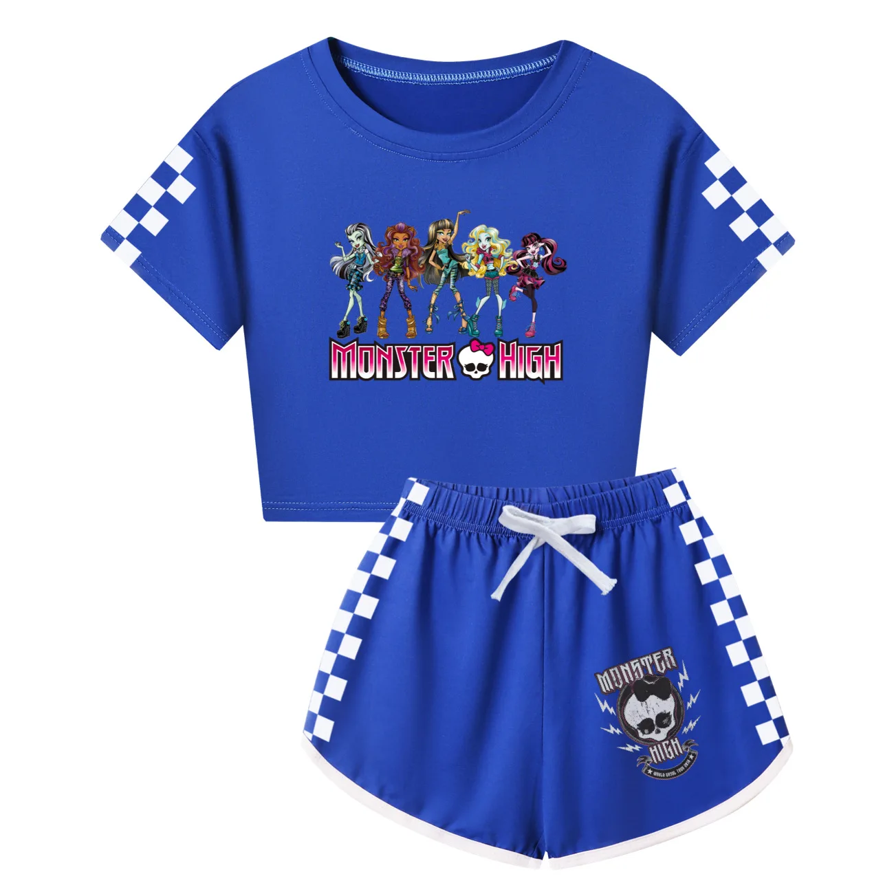 monster high Clothes Kids Matching Outfits Boys Firefighter Tshirt Shorts 2pcs Set Girls Short Sleeve Running Sportsuits3533