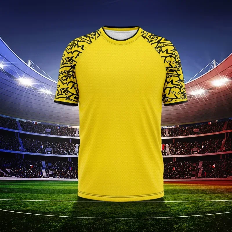 

TESM Sport T-shirt Heren Teamshirt Casual losse top 3D-print HD-patroon Retro hardloopkleding met korte mouwen moto