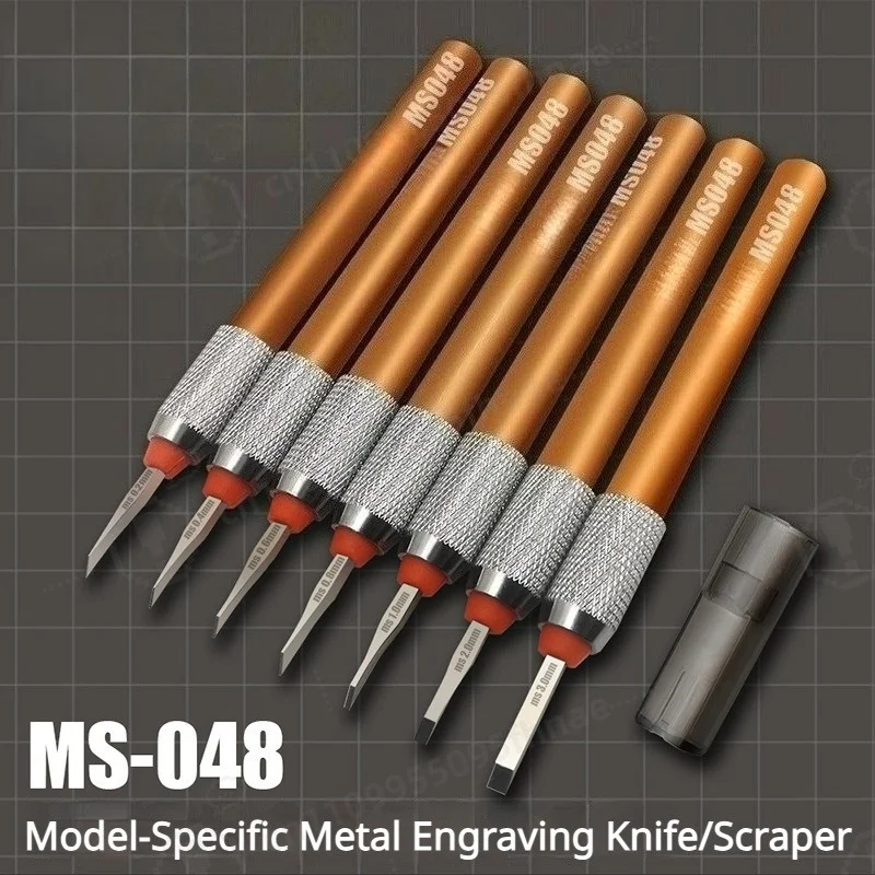 MS048 Carving Chisel Knife Set 0.15-3.0mm Metal Scoring Hobby Model Building Tools