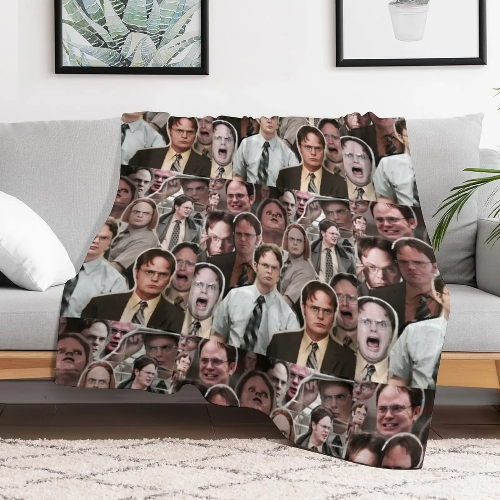 Dwight Schrute - The Office Throw Blanket Baby Sofas Beach manga Blankets