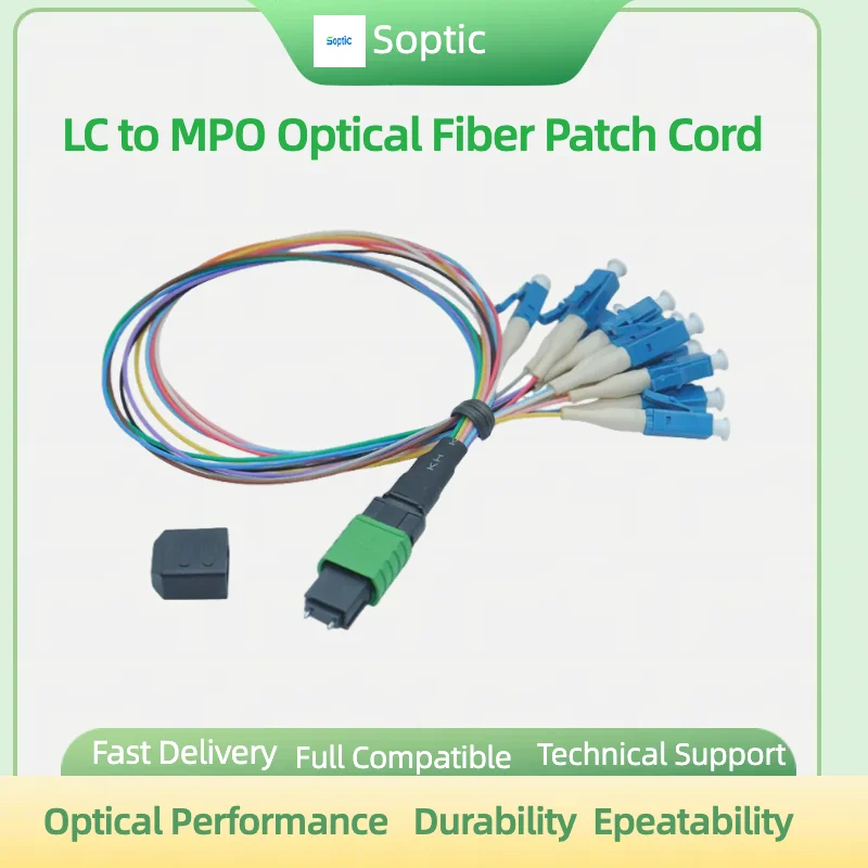 

MPO/MPT to LC 12 core Male UPS Type B single mode fiber patch cord 3meter 0.9mm