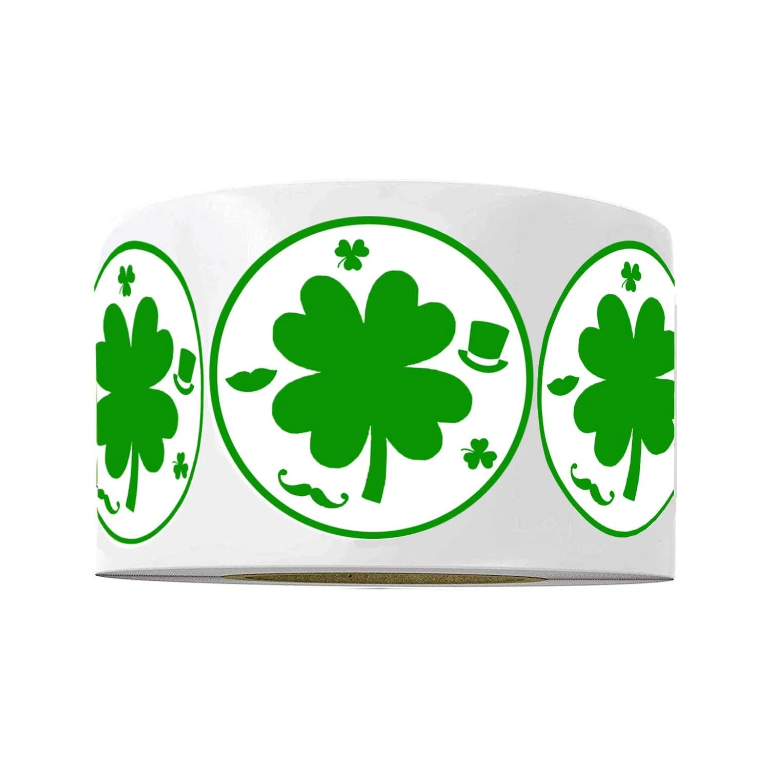 St. Patrick's Day Stickers, Shamrock Stickers-Self-Adhesive Lucky 4 Leaf Clover Decorative Stickers for Party Supplies 500 Label