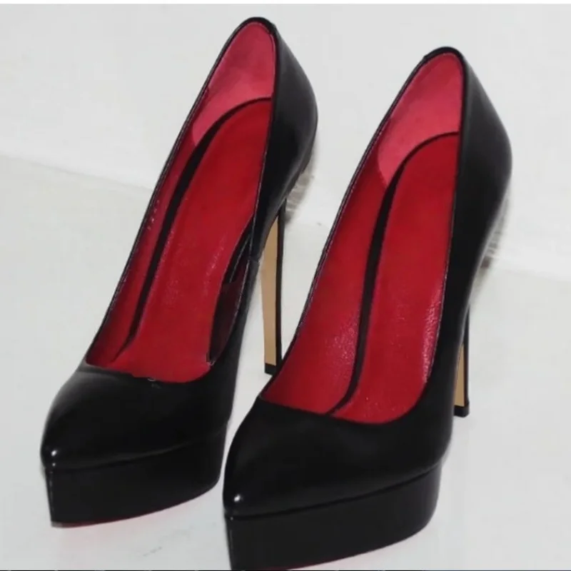 

MKKHOU модные туфли-лодочки, новые высококачественные женские туфли ручной работы на матовом высоком каблуке с острым носком и толстой подошвой на высоком каблуке