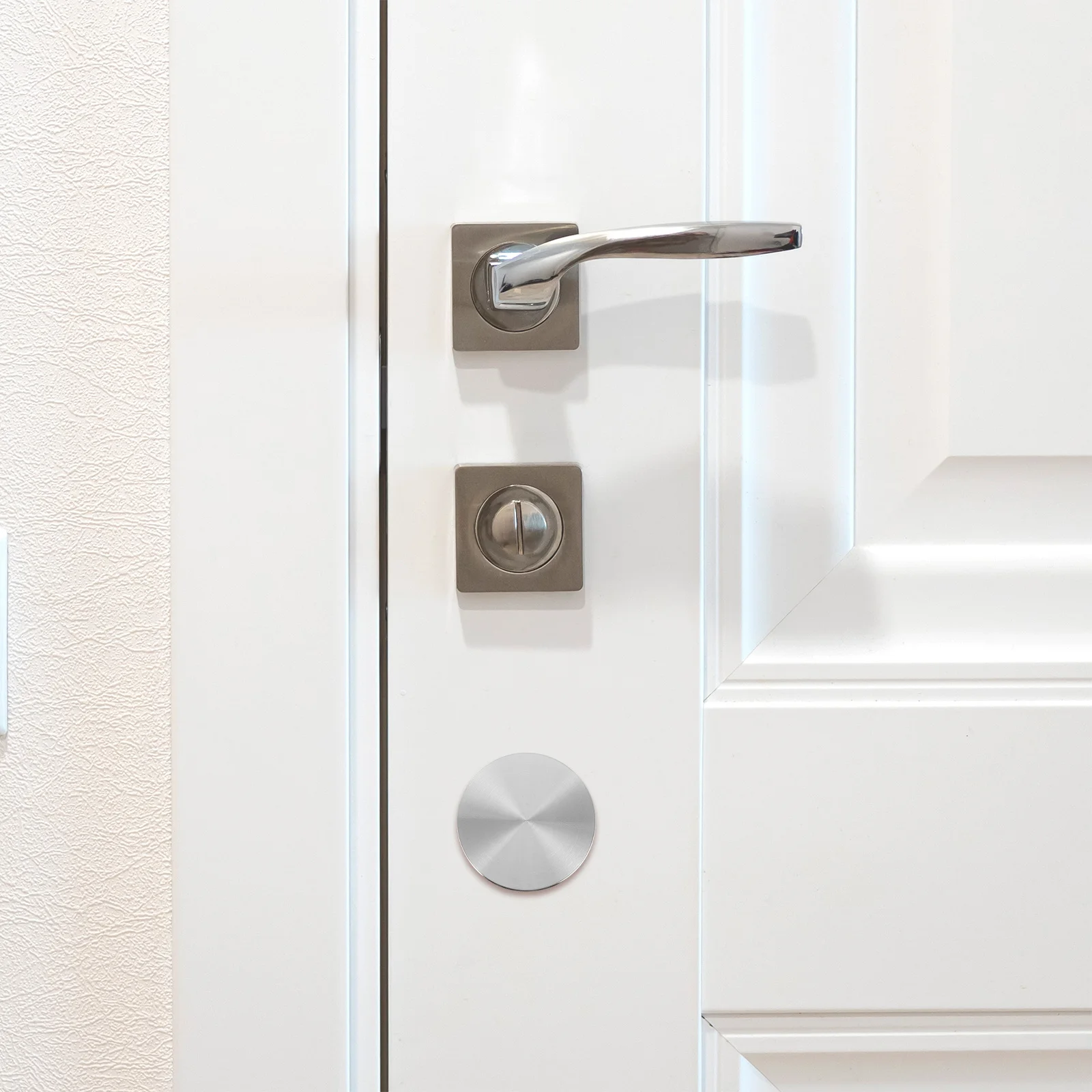 

Hole Cover Plate Stainless Steel Deadbolt Cover Knob Hole Filler Metal Door Reinforcement Plate For Front Door Security