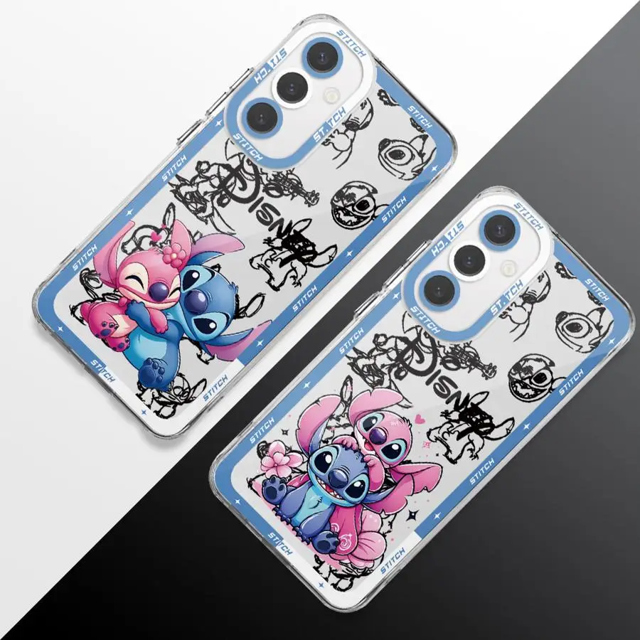 Cute Disney Stitch Phone Case for Samsung Galaxy A21s A52s A06 A02 A03s A71 4G A51 A10s A20s A50s A31 A04e A05s Clear Soft