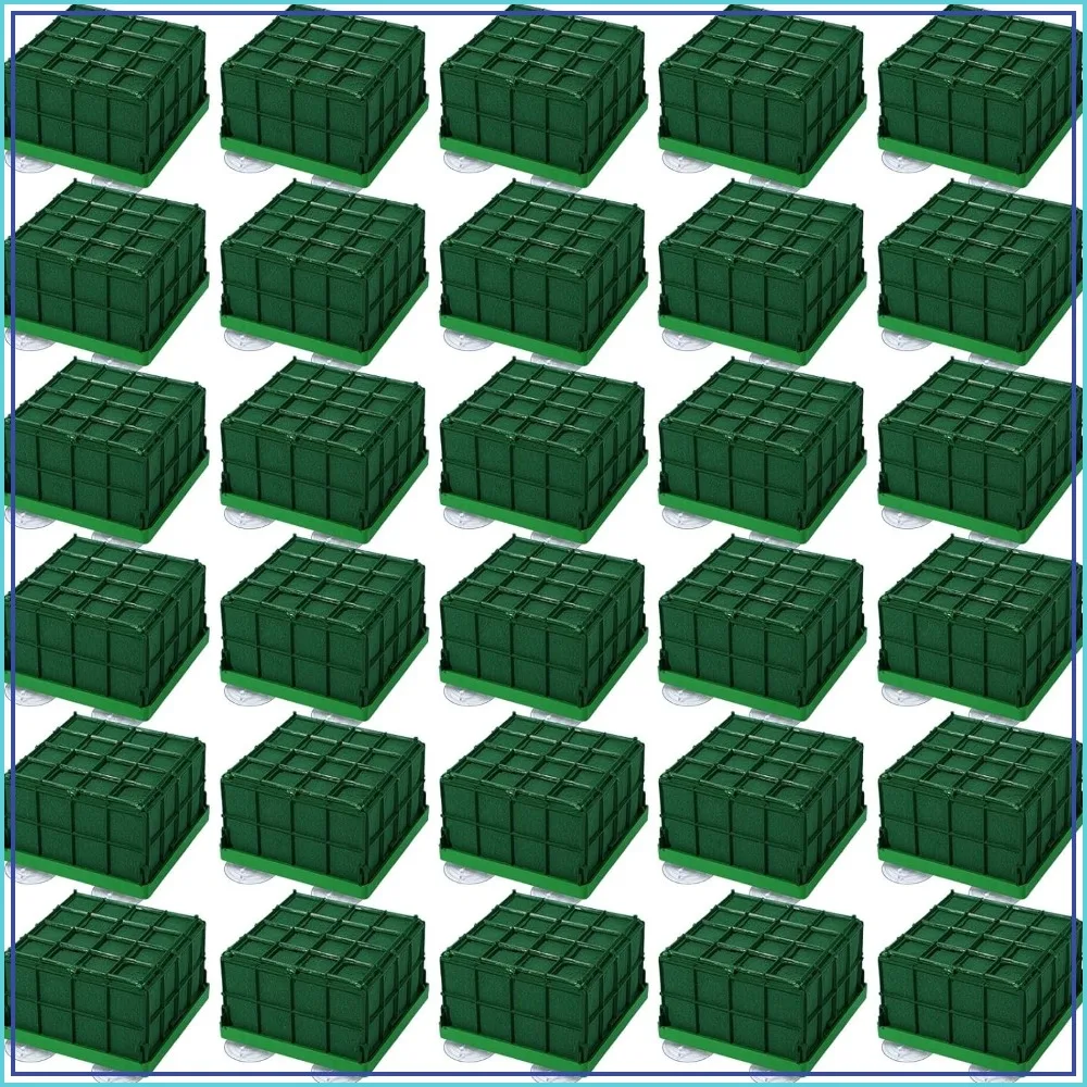 

30 Pcs Rectangle Floral Foam Cages for Wedding Decorations, 4.3x4.3x3.5 Inch, Flower Arrangement Supplies