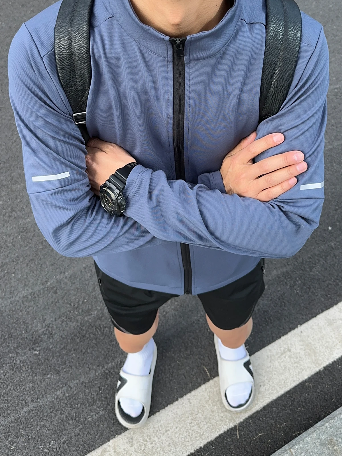 

UNCLEBLUE Мужская весенне-осенняя спортивная одежда Jaet Qui Dry, повседневная одежда на молнии, полная посадка, одежда для бега, полиэстер, нейлон Cosite F...