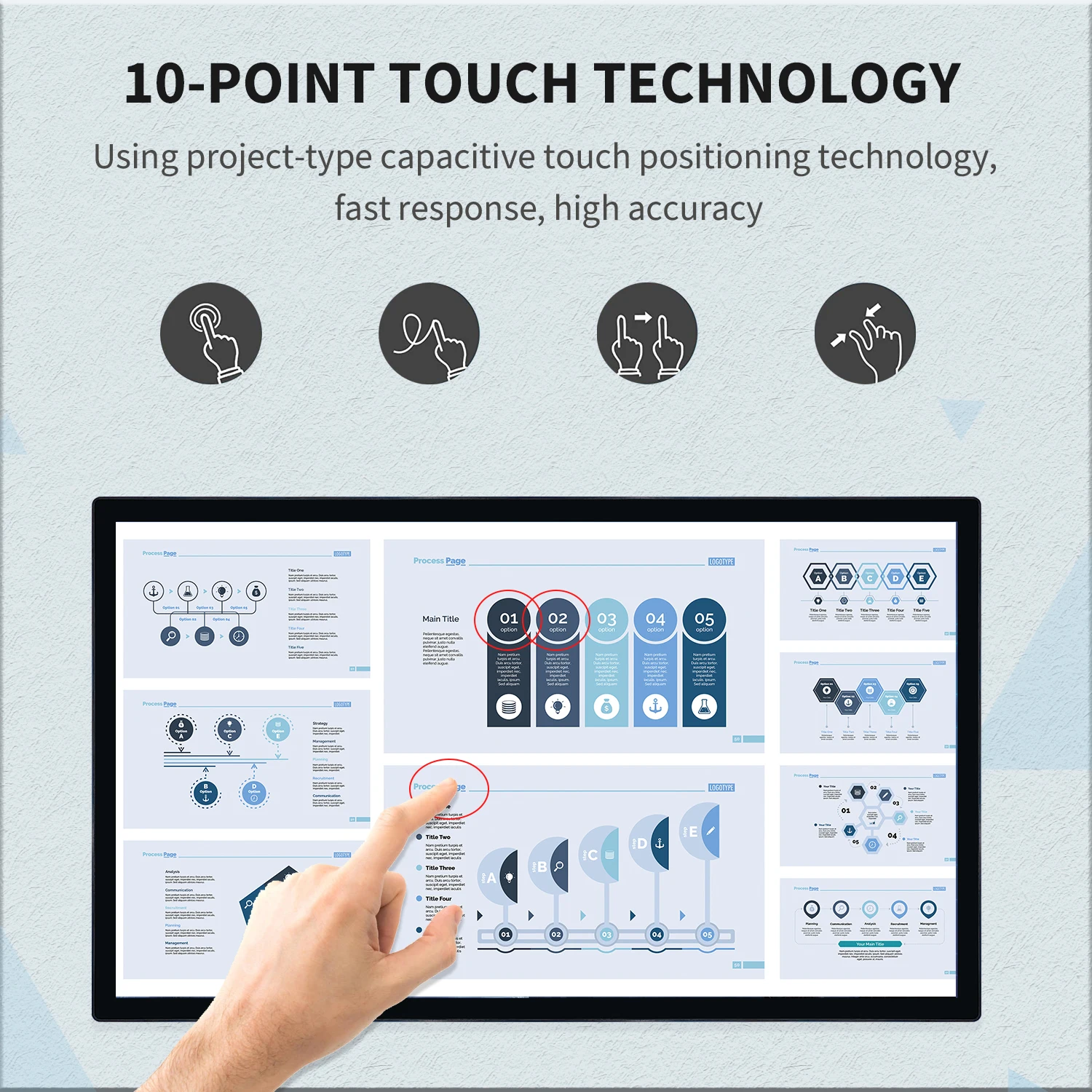 32 43 55 "Interactieve Whiteboard Touchscreen Monitor, Alles-In-Één Computer Elektronisch Whiteboard Voor Kantoor Klaslokaal Vergadering