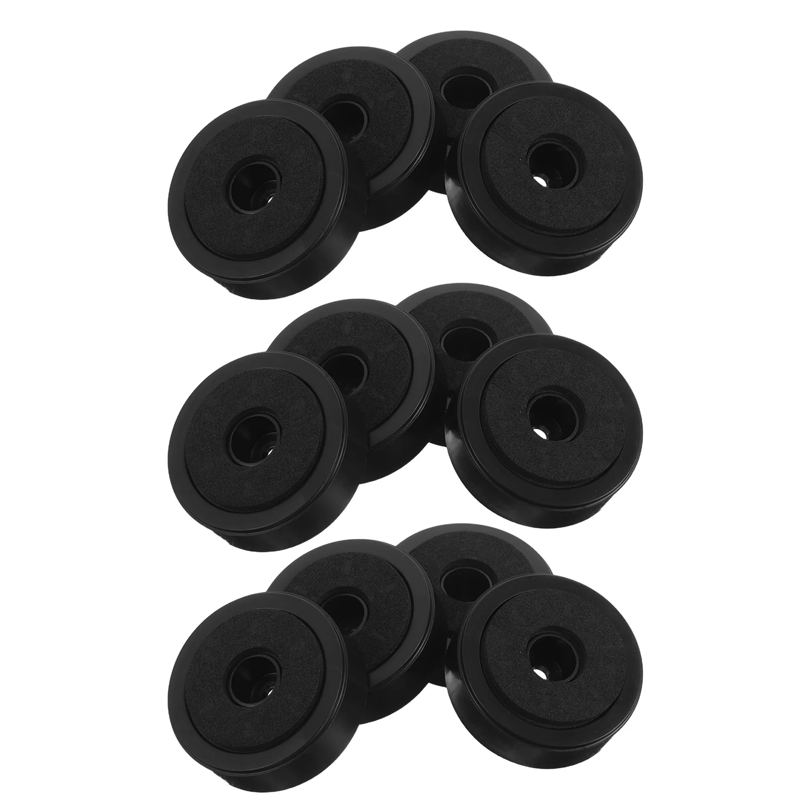 

12Pcs Speaker Isolation Feet Black Anti-Vibration Rubber Pads for Amplifier Cd Player Audio Equipment Floor Protector Non-Slip