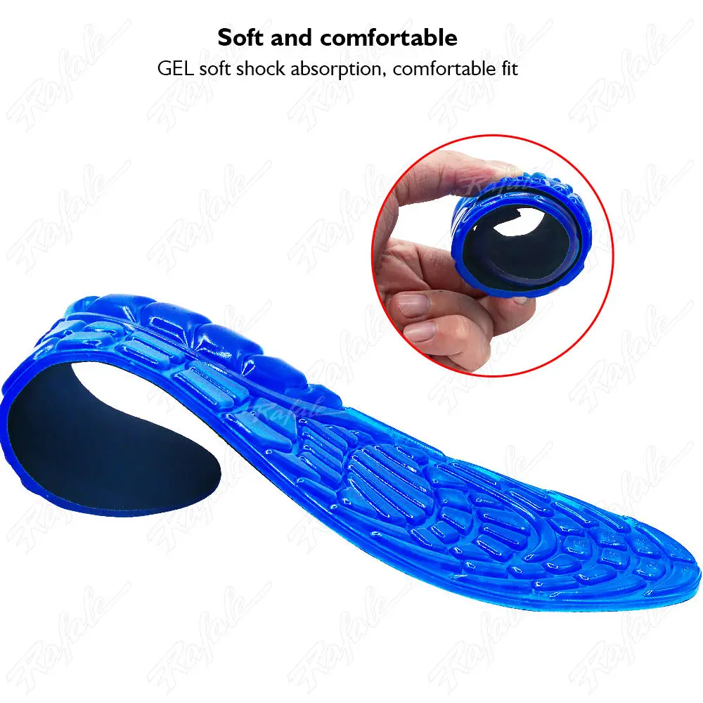 GEL Massage Orthopedic Insole Care Plantar Fasciitis Arch Support High Elasticity Shock-Absorbing Sports Insole