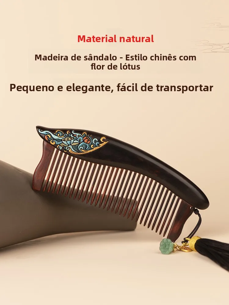 massaging-short-wooden-comb-fine-toothed-sandalwood-for-scalp-massage-home-use-teacher's-day-gift-for-women-teachers