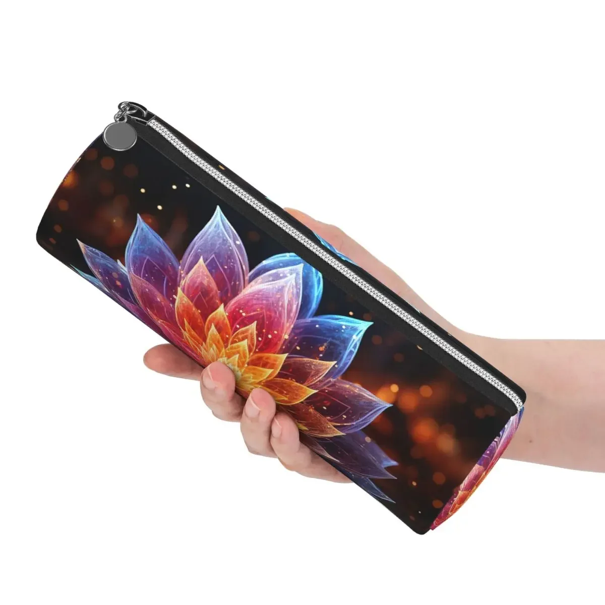 Vibrant For Lotus Flower Pencil Case Pencil Pouch Cylinder Pen Box Pencil Bag for Boy Girl School