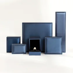 Premium PU Leather Jewelry Box Necklace Earring Bracelet Ring Box Holder Wedding Engagement Gift Box Jewelry Packing Storage Box