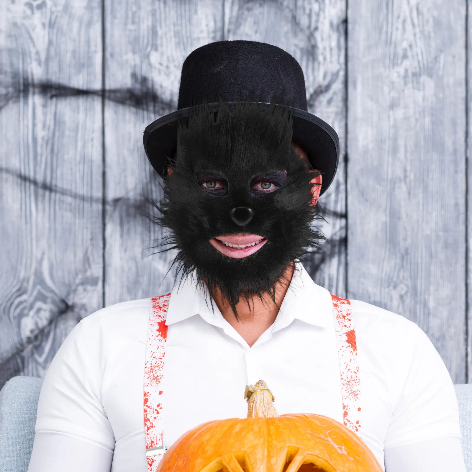 2 Máscaras de Lobo Realistas para Adultos, Decoración para Disfraces, Aspecto Realista, Solución Rápida para Disfraces, Halloween, Fiestas de Cumpleaños