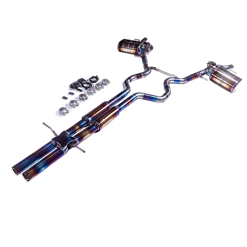 GFC catback uitlaatsysteem, OEM diffuser titaniumlegering high-performance voor de 2013-2019 Land Rover Range Rover Sport V6 3.0T,