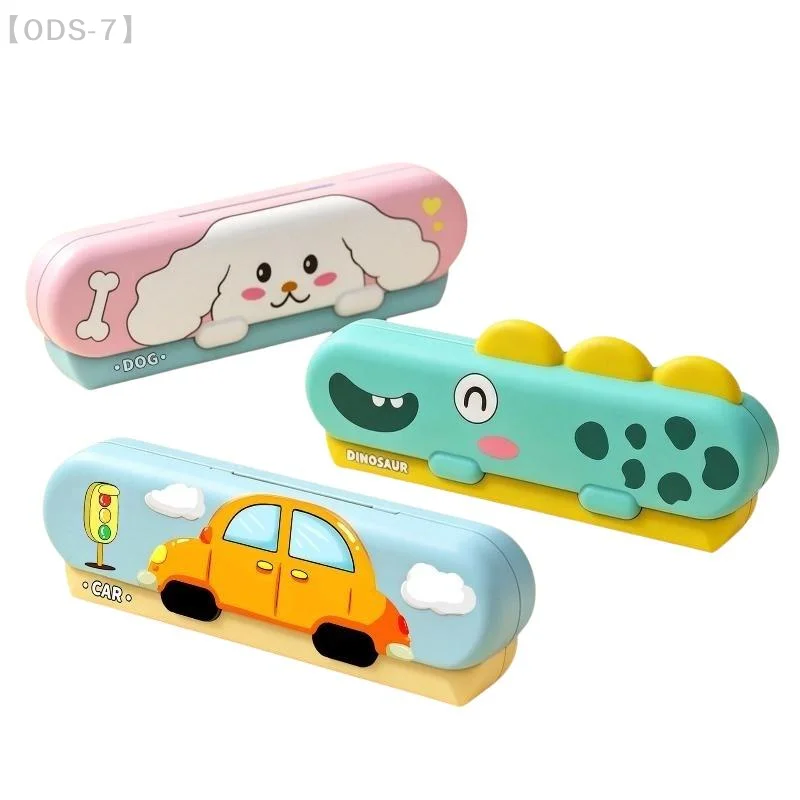 Cartoon Toddler Harmonica Cute Animal Vehicle Design BPA-Free Musical Toy for 3+ Years Preschoolers Early Music Learning Party