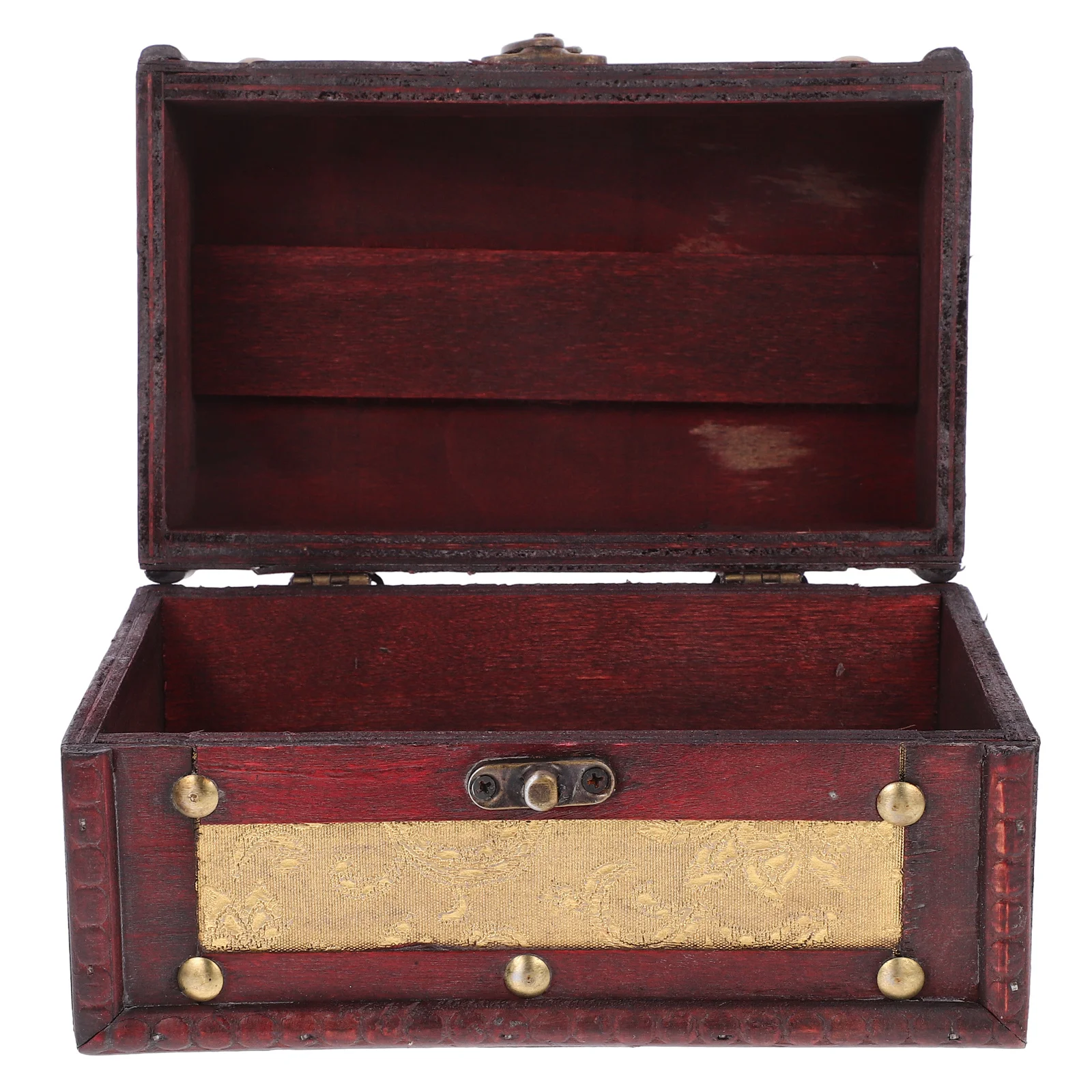 

Wooden Vintage Jewelry Box Organizer Portable Compact Jewelry Case Buckle Lock Versatile Storage for Rings Earrings Trinkets