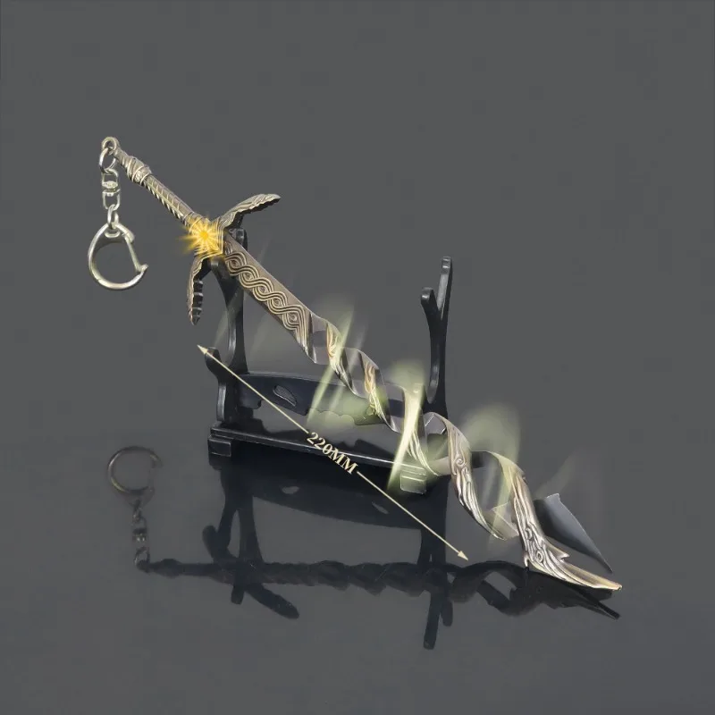 22cm Elden Peripheral Game Godslayer's Greatsword Model Zinc Alloy Room Decoration Key Chain Pendant Collector Gifts Toys