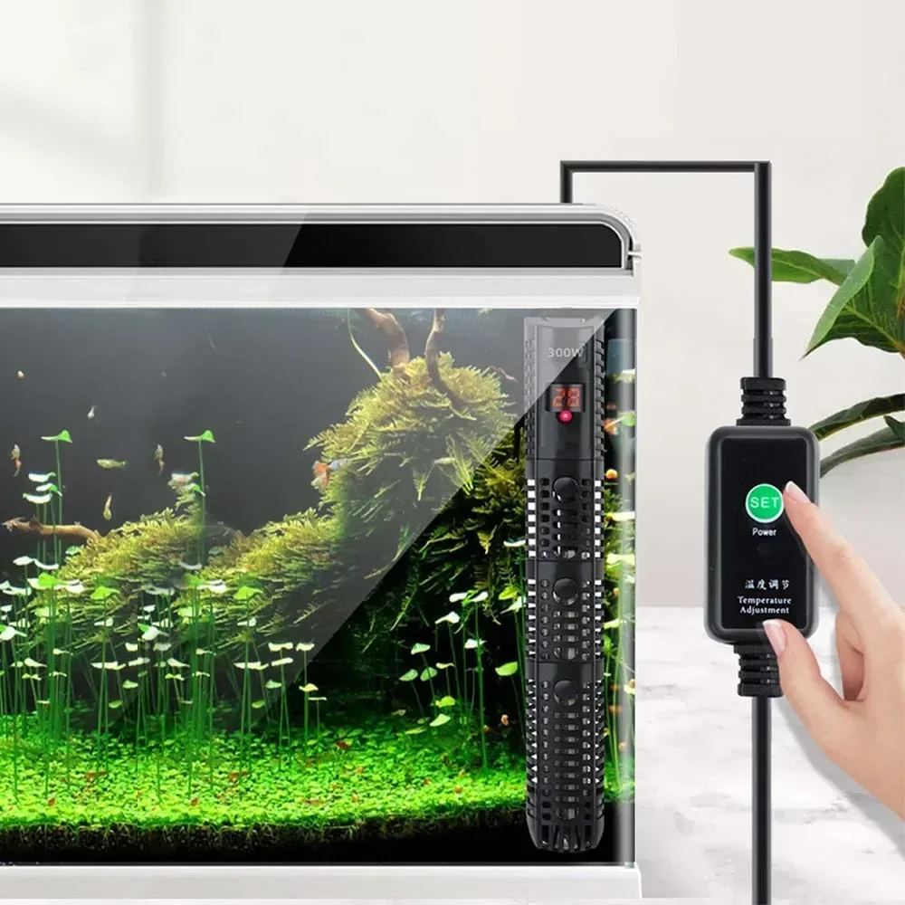 50-500W Aquarium Submersible Heater Fish Tank LCD Display Digital Adjustable Water Heating Rod Constant Temperature Control